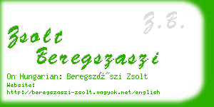 zsolt beregszaszi business card